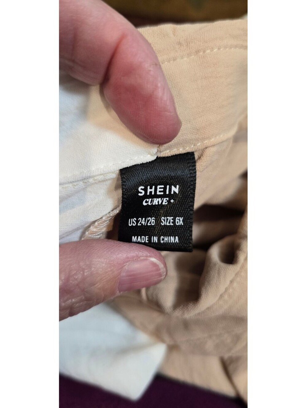 SHEIN Curve Two-Tone Button-Up Blouse Size 24/26 - Picture 3 of 4